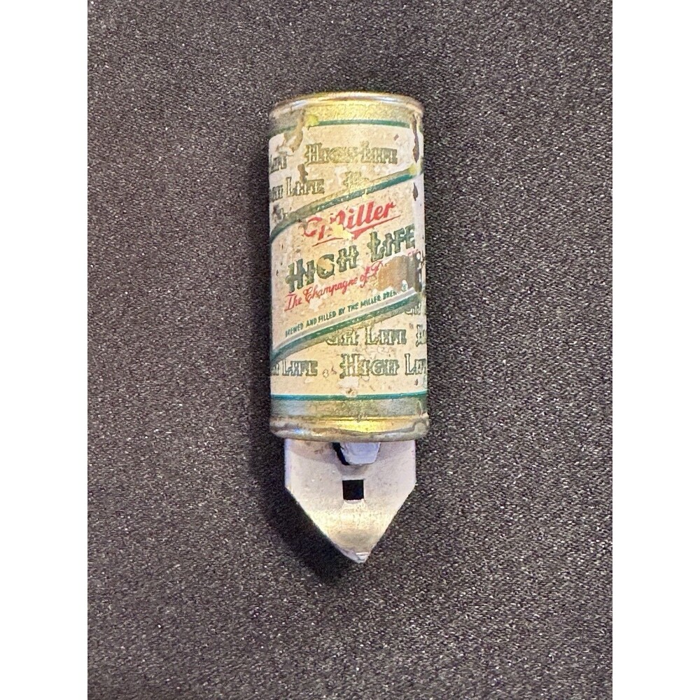 Vintage Miller High Life Beer Bottle Can Opener Miniature Retractable W Germany